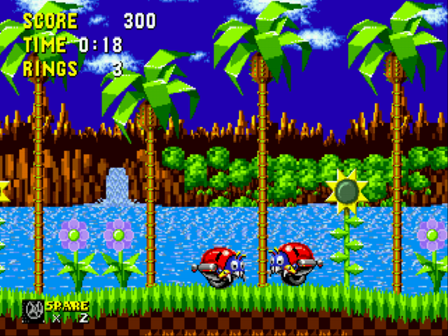 Motobug in Sonic 1 (beta) Screenshot 1